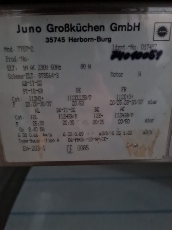 Juno Gastro Elektroherd mit  4 Ceranfeldern ( Hängversion) – Bild 4